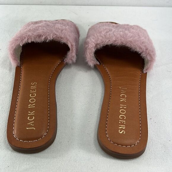 Jack Rogers Faux Fur Sabrina Slide Sandal Blush- Size 7- NIB - Picture 3 of 7
